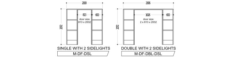 Frame with Sidelights Double